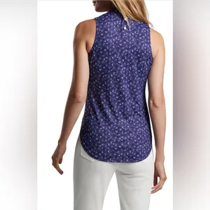 NWT Peter Millar Scottie Tossed Paisley Print Sleeveless Mock Neck Shell sz XS thumbnail 7