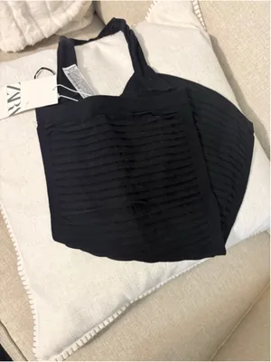 Zara New Knit Halter Ribbed Mini Dress thumbnail 2