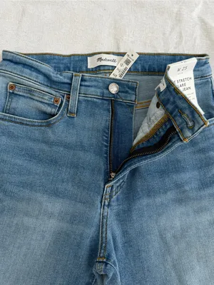 Madewell The Stretch Flare Crop Jeans High Rise Blue Size 25 NWT thumbnail 7