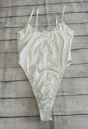 White Lace Bodysuit Size L thumbnail 3
