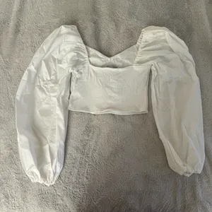 Abercrombie Long Puff Sleeve Mixed Media Top thumbnail 3