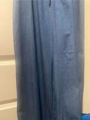 Aeropostale Denim Blue Lace-Up Slip Jumpsuit Size M thumbnail 4