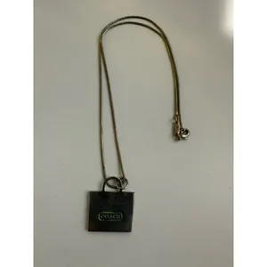 VTG Coach Sterling Silver Snake Chain Shopping Bag Pendant Necklace 18" 925 Y2K‎ thumbnail 6