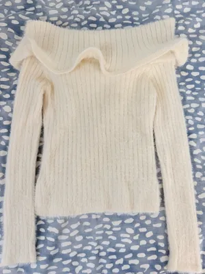 Cream sweater top White thumbnail 1