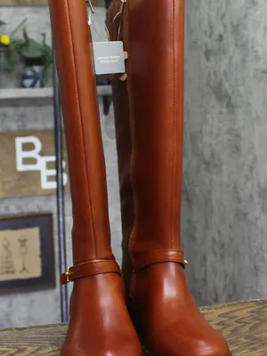 NWT On 34th Womens Firesse Riding Boots 10019685500 Cognac Leather Brown 6.5\M thumbnail 5