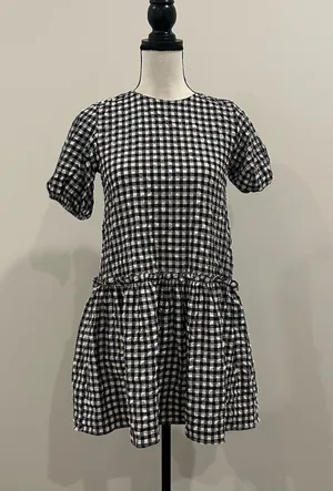 Zara Plaid Seersucker Dress thumbnail 1