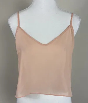 Wilfred Peach Sheer Darted Cropped‎ Tank Top Oversized Size XXS thumbnail 1