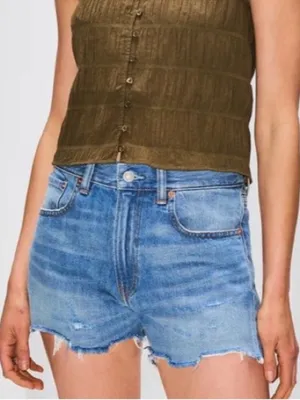 EUC Denimist Boy Shorts Blue Denim Size 28 thumbnail 1