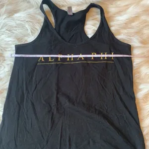 Mr. Alpha Phi 2016 Black and Gold Tank Top Size Large thumbnail 2