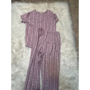 Berkshire Homewear Women's Size Small Silky Smooth Henley Pajama Set Lilac Rose thumbnail 7