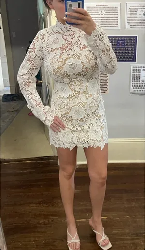 L'Academie Marianna Delphine White Mini Dress thumbnail 2