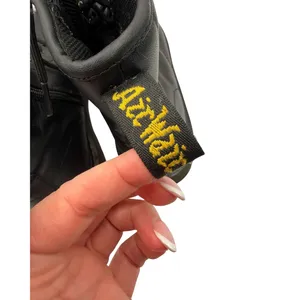 Dr. Martens Junior Softy Leather Boots Women 7 Black Side Zip Lace Up Combat thumbnail 8