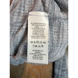 Free‎ People We The Free Ribbed Knit Cropped Button Front Cardigan Gray Small thumbnail 6