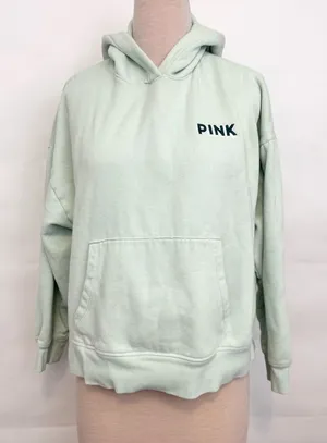 Victoria’s Secret PINK Mint Green Ski Aspen Campus Hoodie Large thumbnail 1