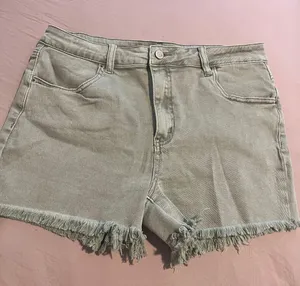 Zenana Outfitters Green Stretchy Jean Shorts thumbnail 1