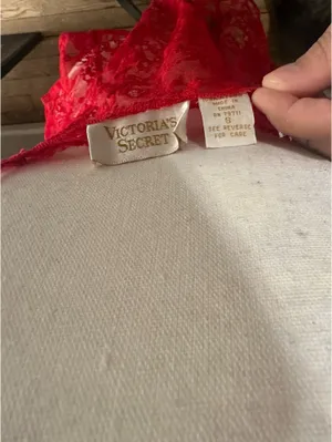 Vintage victorias Secret Lingerie Bodysuit red thumbnail 4