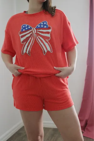 Independence 2 Piece Set Red Size M thumbnail 1