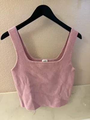 Abercrombie pink sweater tank top L thumbnail 2