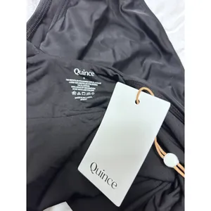 NWT Quince Black Italian Plunge One-Piece Swimsuit Size Small thumbnail 5