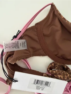 Frankie's Bikinis Brown Leopard Bikini Reversible thumbnail 8