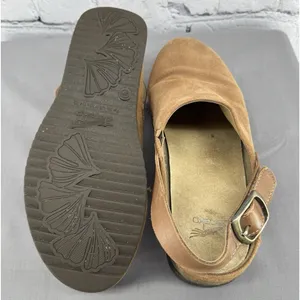 Dansko Merrin Clogs Size 39 US 8.5 Tan Suede Heel Strap Cork Midsole thumbnail 12