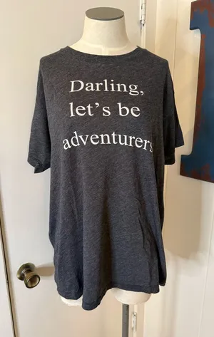 Wildfox Charcoal Cozy Crew Tee with Label Detail Sz S thumbnail 1
