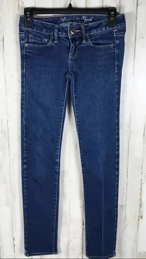 American Eagle AE Skinny Blue Jeans Dark Wash 0 v6x thumbnail 1