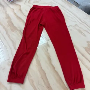 Eberjey Red Cozy Waffle Henley Short Sleeve Long Pants‎ Pajama PJ Set Red XS thumbnail 4