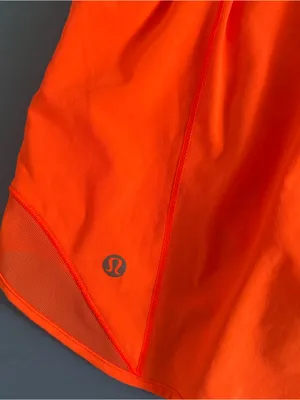 Lululemon Hotty Hot High-Rise Neon Orange Lined 2.5” Shorts thumbnail 3