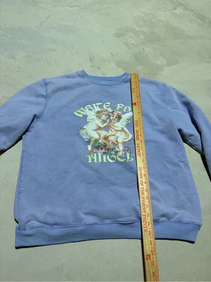 White fox boutique angel Vintage-Style Lavender Graphic Crewneck Sweatshirt s/m thumbnail 3