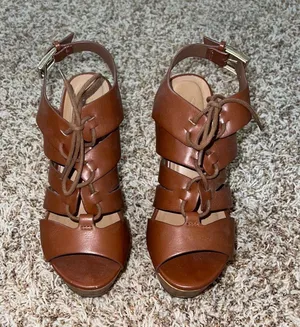Brown Platform Wedges Size 7 thumbnail 2