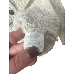 BDG Cream Cable Knit Button Front Cardigan Sweater Women's Size‎ S thumbnail 4