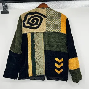 VINTAGE 90's Jacket Wearable Art Size Small Art To Wear Tapestry Lined kitschy thumbnail 5