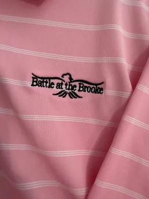 Adidas Pure Motion Pink & White Mens Golf Polo Shirt thumbnail 3