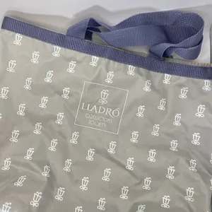 Lladro Collectors Society Tote Bag Gray White Nylon Straps Handle‎ thumbnail 2