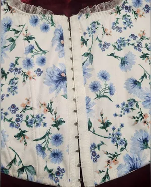 NWT Altar'd State Alex Floral Corset In blue Size L thumbnail 4