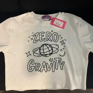 Edikted NWT! Zero Gravity White Crop Tee thumbnail 1