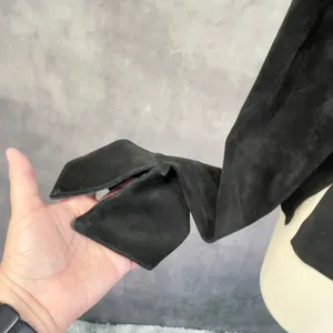 Vintage Westbury Leather Shirt Jacket Women M Black Suede Minimal Indie Edgy 90s thumbnail 5