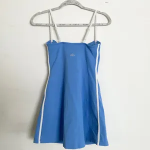 Alo Yoga Airbrush Streamlined Dress Crystal Clear Blue/White S thumbnail 8
