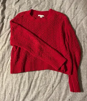 American Eagle Red knit sweater thumbnail 1