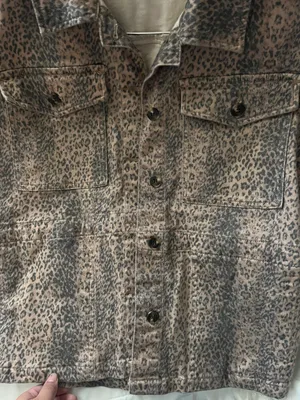 Dear John Leopard Denim Jacket coat animal print thumbnail 8
