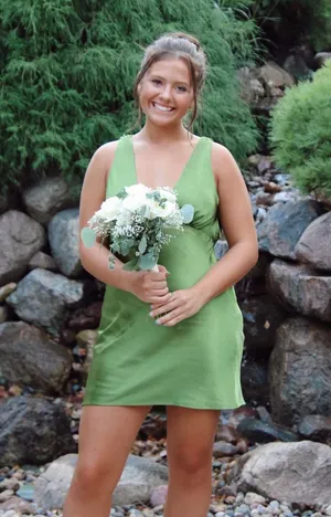 Meshki emerald green dress thumbnail 1