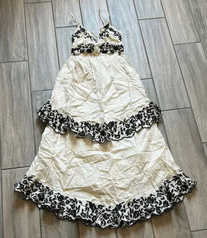 Abercrombie & Fitch White and Black Floral Dress thumbnail 1