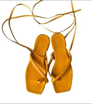 ZARA Leather Sandals thumbnail 1