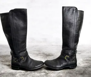 Vintage COACH Monique Equestrian Riding Boots Black Leather Calf Length Size 7 B thumbnail 1