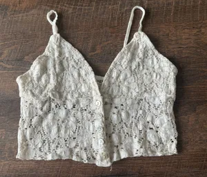 Urban Outfitters Crème Lace Bralette thumbnail 1