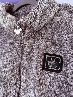 Disney Parks Full Zip Plush Fleece Jacket in Gray White‎ Size 3X thumbnail 3