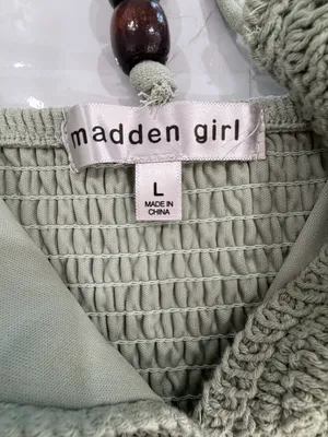 Madden Girl Sage Green Halter Ruffle Sundress thumbnail 4
