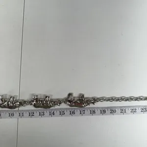Boho Festival Chain Belt Silver Rhinoceros Safari Animal Statement Y2K Style thumbnail 6