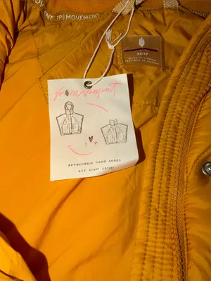 FP Free People Movement Hooded Parker Poncho Primaloft Vest Insulation Mustard thumbnail 11